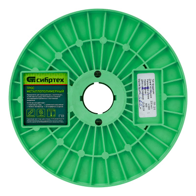 Трос металлополимерный прозрачный ПР-2.0, толщина 2.0 мм, катушка 200 метров Сибртех по ценам производителя в Екатеринбурге с доставкой по всей России