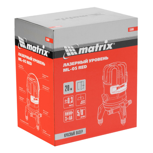 Лазерный уровень ML 05 Red, 20 м, 635 нм, резьба 5/8" Matrix по ценам производителя в Екатеринбурге с доставкой по всей России