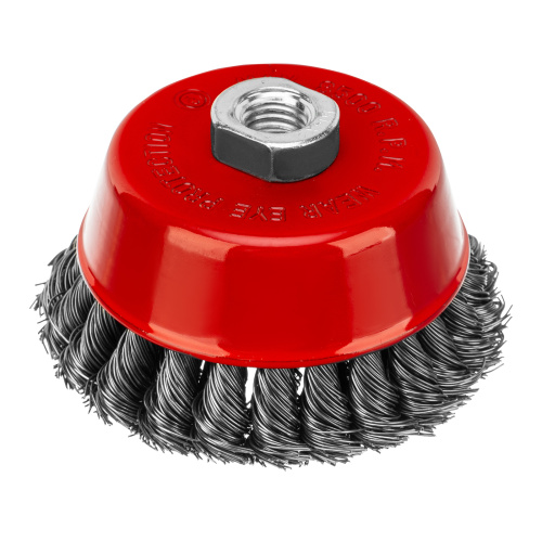 Щетка для УШМ, 100 мм, М14, "чашка", двухрядная, крученая проволока 0.5 мм Matrix по ценам производителя в Екатеринбурге с доставкой по всей России