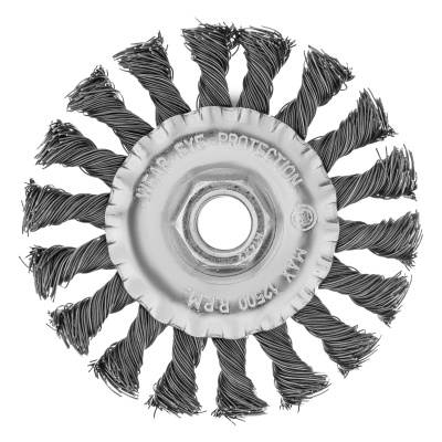 Щетка для УШМ 100 мм, М14, плоская, крученая проволока 0.5 мм Matrix по ценам производителя в Екатеринбурге с доставкой по всей России