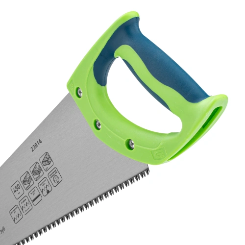 Ножовка по дереву "Зубец", 450 мм, 7-8 TPI, каленый зуб 3D, двухкомпонентная рукоятка Сибртех по ценам производителя в Екатеринбурге с доставкой по всей России