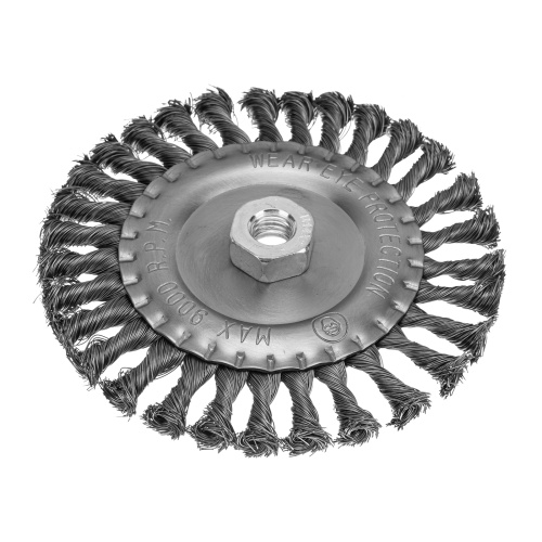 Щетка для УШМ 150 мм, М14, плоская, крученая проволока 0.35 мм Matrix по ценам производителя в Екатеринбурге с доставкой по всей России