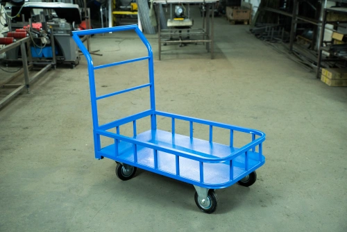 Тележка платформенная TOR ТП-МБ (600х1000) с бортами (колеса 160 мм) по ценам производителя в Екатеринбурге с доставкой по всей России