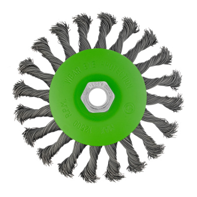 Щетка для УШМ, 125 мм, М14, "тарелка", крученая металлическая проволока Сибртех по ценам производителя в Екатеринбурге с доставкой по всей России