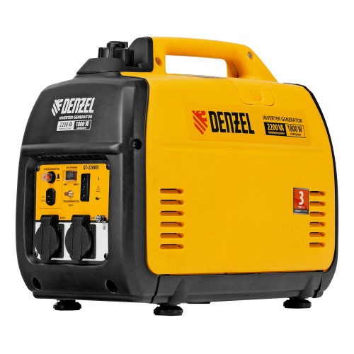 Генератор инверторный GT-2200iS, 2.2 кВт, 230 В, бак 4 л, закрытый корпус, ручной старт Denzel по ценам производителя в Екатеринбурге с доставкой по всей России