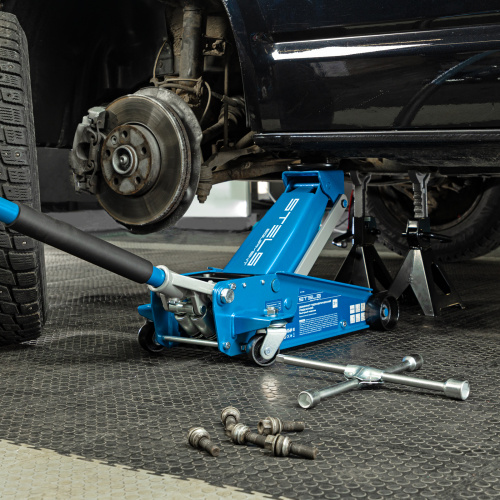 Домкрат гидравлический подкатной, 3 т, 120-450 мм, быстрый подъем, проф. Stels по ценам производителя в Екатеринбурге с доставкой по всей России