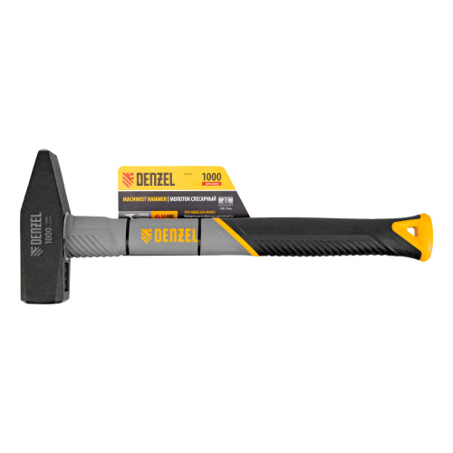Молоток слесарный, 1000 г, кованый, фибергласовая рукоятка c TPR покрытием Denzel по ценам производителя в Екатеринбурге с доставкой по всей России