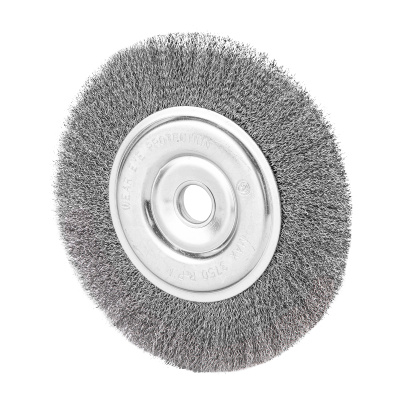 Щетка для УШМ, 200 мм, посадка 22.2 мм, плоская, витая проволока 0.3 мм Сибртех по ценам производителя в Екатеринбурге с доставкой по всей России