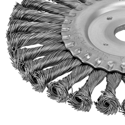 Щетка для УШМ 175 мм, посадка 22.2 мм, плоская, крученая металлическая проволока Сибртех по ценам производителя в Екатеринбурге с доставкой по всей России