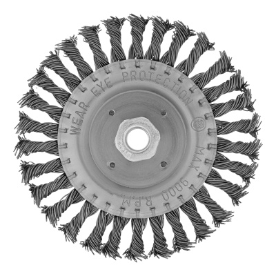 Щетка для УШМ 150 мм, М14, плоская, крученая проволока 0.8 мм Matrix по ценам производителя в Екатеринбурге с доставкой по всей России