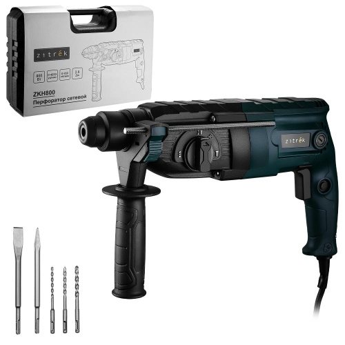 Перфоратор сетевой Zitrek ZKH800 в кейсе, с набором из 5 буров, 800 Вт по ценам производителя в Екатеринбурге с доставкой по всей России