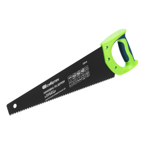 Ножовка по дереву "Зубец", 400 мм, 7-8 TPI, каленый зуб 2D, защитное покрытие, двухкомпонентная рукоятка Сибртех по ценам производителя в Екатеринбурге с доставкой по всей России