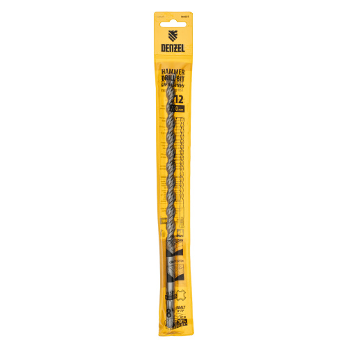 Бур по бетону, двойная спираль, три пылеотводящие кромки, 12 x 260 мм DENZEL по ценам производителя в Екатеринбурге с доставкой по всей России