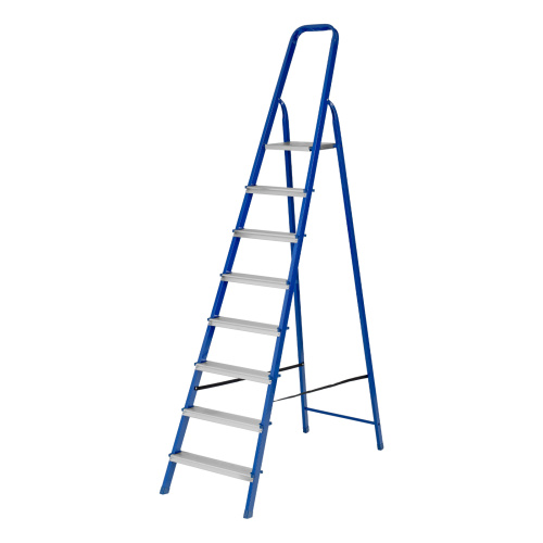 Стремянка, 8 ступеней, стальной профиль, алюминиевые ступени Сибртех по ценам производителя в Екатеринбурге с доставкой по всей России