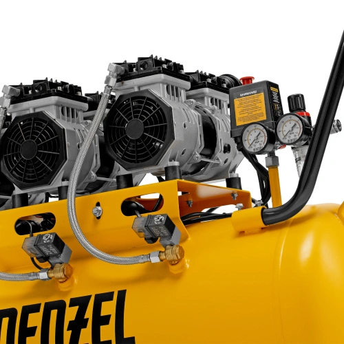 Компрессор безмасляный, малошумный DLS 1800/100,1800 Вт, 3x600, 100 л, 345 л/мин Denzel по ценам производителя в Екатеринбурге с доставкой по всей России