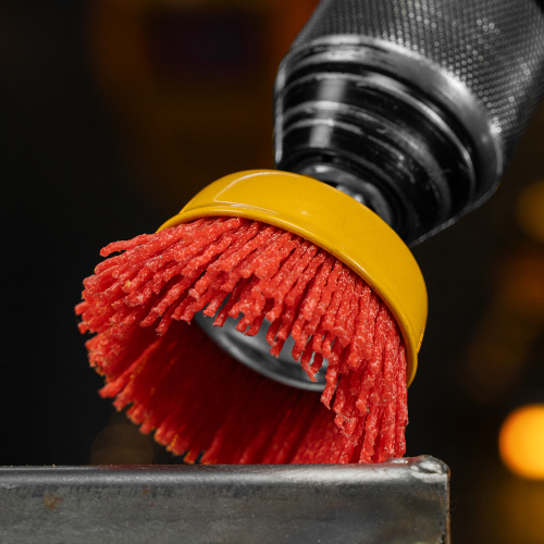 Щетка для дрели, 65 мм, Чашка, со шпилькой, нейлоновая щетина Denzel по ценам производителя в Екатеринбурге с доставкой по всей России