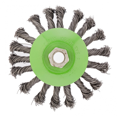 Щетка для УШМ, 115 мм, М14, "тарелка", крученая проволока 0.5 мм Сибртех по ценам производителя в Екатеринбурге с доставкой по всей России