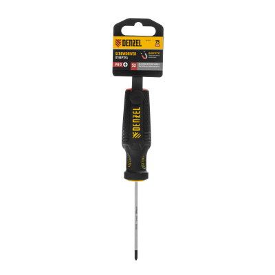 Отвертка, PH0х75 мм, S2, 3к рукоятка Denzel по ценам производителя в Екатеринбурге с доставкой по всей России