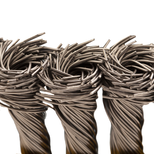 Щетка для УШМ, 100 мм, "Чашка", крученая нержавеющая проволока 0.5 мм, М14 Denzel по ценам производителя в Екатеринбурге с доставкой по всей России