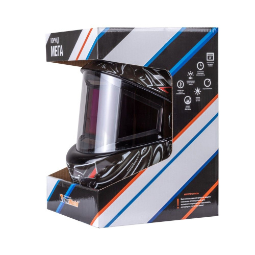 Маска сварщика КОРУНД МЕГА чёрная (ф-р MEGA, внеш. регулировка) в коробке по ценам производителя в Екатеринбурге с доставкой по всей России