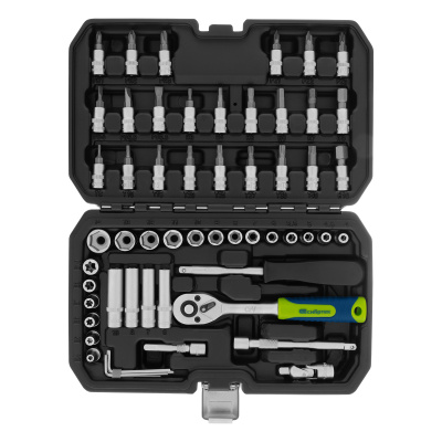 Набор инструментов, 1/4", пластиковый кейс 56 предметов Сибртех по ценам производителя в Екатеринбурге с доставкой по всей России