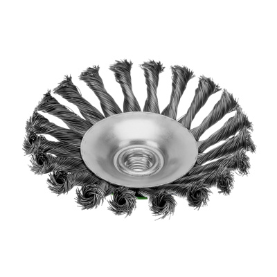 Щетка для УШМ, 125 мм, М14, "тарелка", крученая металлическая проволока Сибртех по ценам производителя в Екатеринбурге с доставкой по всей России