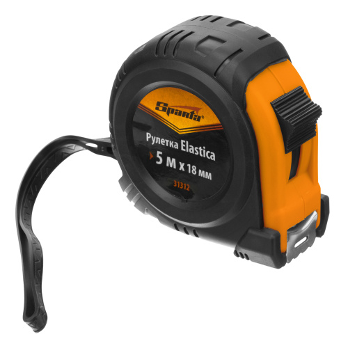 Рулетка Elastica,5 м х 18 мм,обрезиненный корпус Sparta по ценам производителя в Екатеринбурге с доставкой по всей России