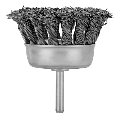 Щетка для дрели, 65 мм, "чашка" со шпилькой, крученая металлическая проволока Matrix по ценам производителя в Екатеринбурге с доставкой по всей России
