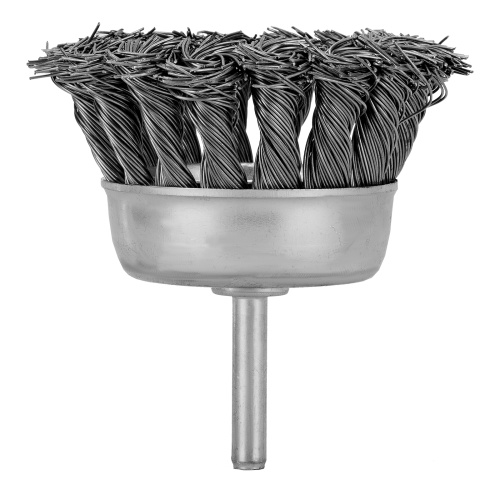 Щетка для дрели, 65 мм, "чашка" со шпилькой, крученая металлическая проволока Matrix по ценам производителя в Екатеринбурге с доставкой по всей России