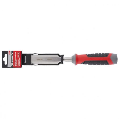 Долото-стамеска, 26 мм, 60 CrV, трехкомпонентная обрезиненная рукоятка Matrix по ценам производителя в Екатеринбурге с доставкой по всей России