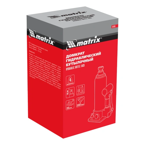 Домкрат гидравлический бутылочный, 4 т, h подъема 194-372 мм Matrix по ценам производителя в Екатеринбурге с доставкой по всей России
