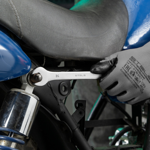 Ключ комбинированный, 16 мм, CrV, матовый хром Stels по ценам производителя в Екатеринбурге с доставкой по всей России