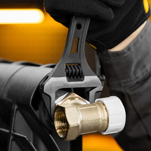 Ключ разводной, 200 мм, CrV, кованый Denzel по ценам производителя в Екатеринбурге с доставкой по всей России