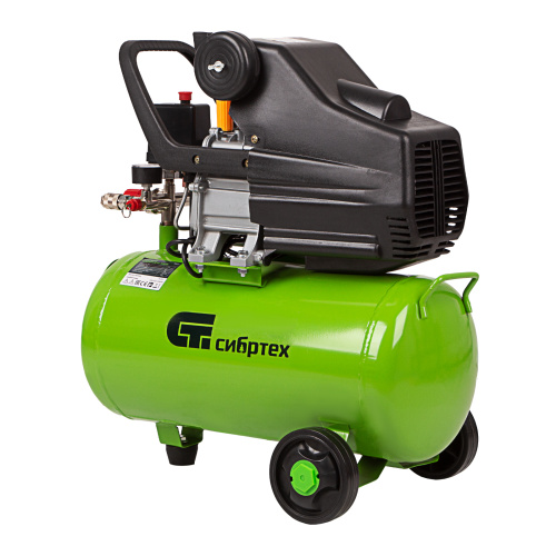 Компрессор воздушный КК-1500/24, 1.5 кВт, 198 л/мин, 24 л, прямой привод, масляный Сибртех по ценам производителя в Екатеринбурге с доставкой по всей России