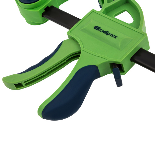 Струбцина F-образная, быстрозажимная, 450 х 70 х 660 мм, пластиковый корпус, фиксатор, двухкомпонентная рукоятка Сибртех по ценам производителя в Екатеринбурге с доставкой по всей России