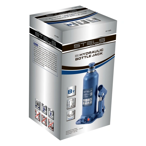Домкрат гидравлический бутылочный, 8 т, h подъема 222-447 мм Stels по ценам производителя в Екатеринбурге с доставкой по всей России