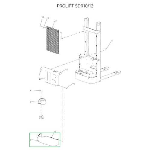 Кожух моторного отсека нижний для штабелеров SDR1-1,2 т, SDR1635 по ценам производителя в Екатеринбурге с доставкой по всей России