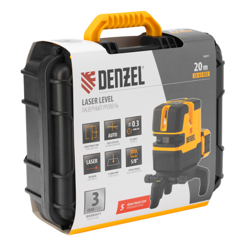Лазерный уровень LX 05 Red, 20 м, 635 нм, аккумулятор Li 5200 mAh, резьба 5/8" Denzel по ценам производителя в Екатеринбурге с доставкой по всей России