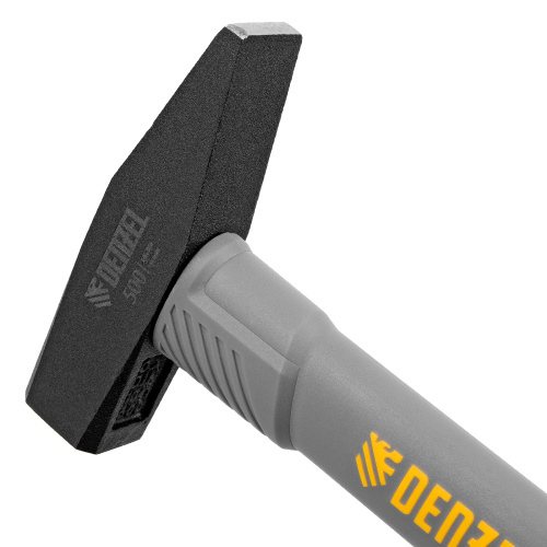 Молоток слесарный, 500 г, кованый, фибергласовая рукоятка c TPR покрытием Denzel по ценам производителя в Екатеринбурге с доставкой по всей России