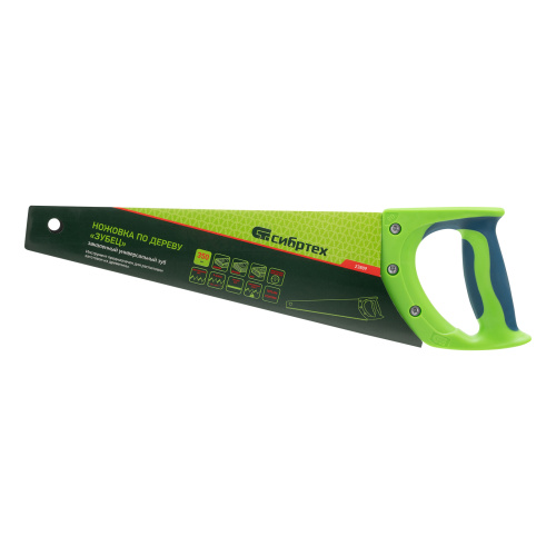 Ножовка по дереву "Зубец", 350 мм, 7-8 TPI, каленый зуб 2D, защитное покрытие, двухкомпонентная рукоятка Сибртех по ценам производителя в Екатеринбурге с доставкой по всей России