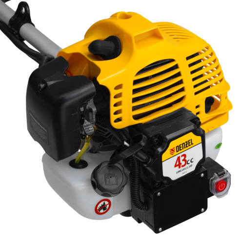 Триммер бензиновый DT-43E, 43 см3, неразъемная штанга, электростартер, состоит из 2 частей Denzel по ценам производителя в Екатеринбурге с доставкой по всей России