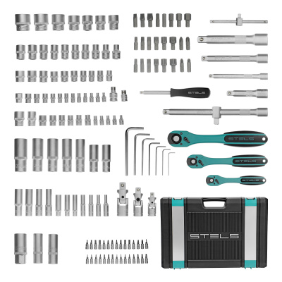 Набор инструментов, 1/4", 3/8", 1/2", Cr-V, S2, усиленный кейс, 151 предмет Stels по ценам производителя в Екатеринбурге с доставкой по всей России
