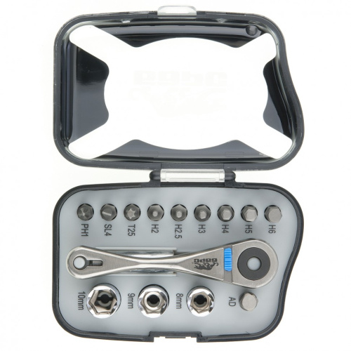 Реверсивная трещотка с набором бит и торцевыми головками, 14 шт Барс по ценам производителя в Екатеринбурге с доставкой по всей России