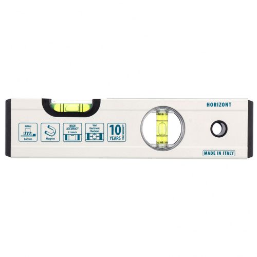 Уровень алюминиевый, 200 мм, фрезерованный, 2 глазка, магнитный Gross по ценам производителя в Екатеринбурге с доставкой по всей России