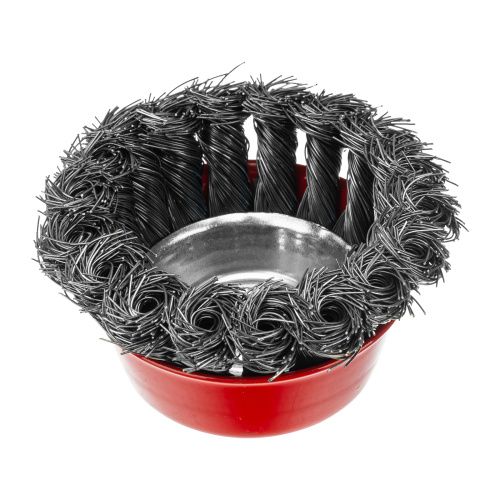 Щетка для УШМ, 75 мм, М14, "чашка", крученая проволока 0.35 мм Matrix по ценам производителя в Екатеринбурге с доставкой по всей России