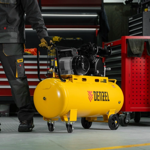 Компрессор воздушный BCV2300/100, ременный привод, 2.3 кВт, 100 литров, 440 л/мин Denzel по ценам производителя в Екатеринбурге с доставкой по всей России