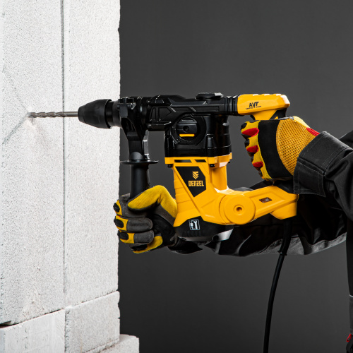 Перфоратор электрический RHV-1250-30, SDS-plus, 1250 Вт, 5 Дж, 3 плюс 1 режим Denzel по ценам производителя в Екатеринбурге с доставкой по всей России