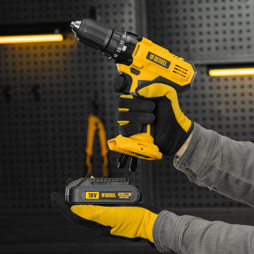 Дрель-шуруповерт аккумуляторная CDL-IB-18-02, Li-Ion, 18 В, 2 акк. Denzel по ценам производителя в Екатеринбурге с доставкой по всей России