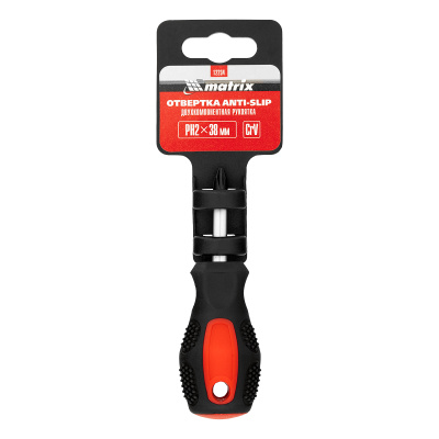 Отвертка Anti-Slip, PH2 х 38 мм, CrV, двухкомпонентная рукоятка Matrix по ценам производителя в Екатеринбурге с доставкой по всей России