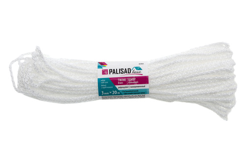 Шнур бельевой полипропиленовый с сердечником, 3 мм, L 20 м, белый, Home Palisad по ценам производителя в Екатеринбурге с доставкой по всей России